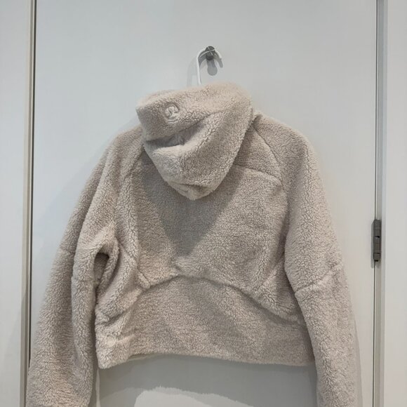 Lululemon Scuba Oversized Half-Zip Sherpa Hoodie – Natural Ivory / XS-S - Picture 4 of 5